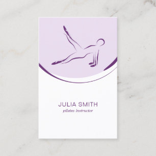 Visite Carte d'instructeur de Pilates avec deux poses de