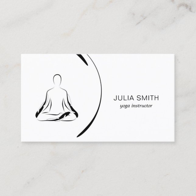 Visite Carte d'instructeur de yoga avec deux poses de yog (Devant)