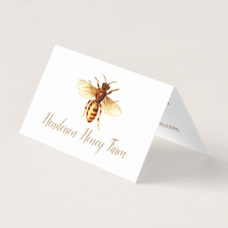 Visite Carte d'or de tente d'affaires d'abeille de miel