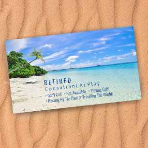 Visite Carte drôle de retraite de plage et de palmiers Pr
