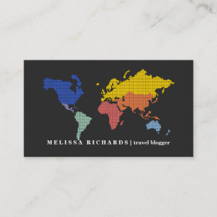 Visite Carte du monde colorée Blog de voyage