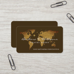 Visite Carte du monde de l'agent de voyage international