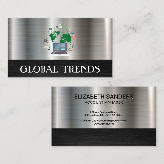 Visite Carte du monde de l'analyste informatique (Devant / Derrière)