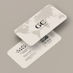 Visite Carte du monde de réseautage professionnel minimal