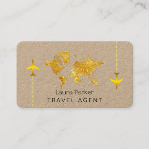 Visite Carte du monde de voyage international Gold Partie