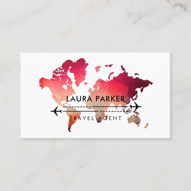 Visite  Carte du monde Travel Agent Tour Services de vaca (Devant)