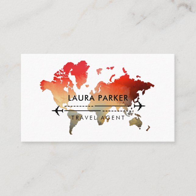 Visite Carte du monde Voyage agent de planification des v (Devant)