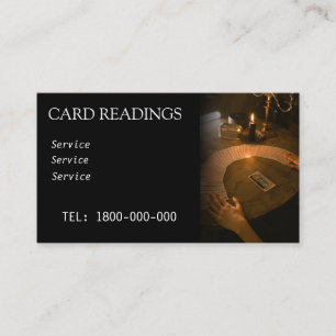 VISITE CARTE ÉDITABLE DE LECTURE DE TAROT