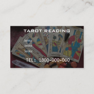 VISITE CARTE ÉDITABLE DE LECTURE DE TAROT