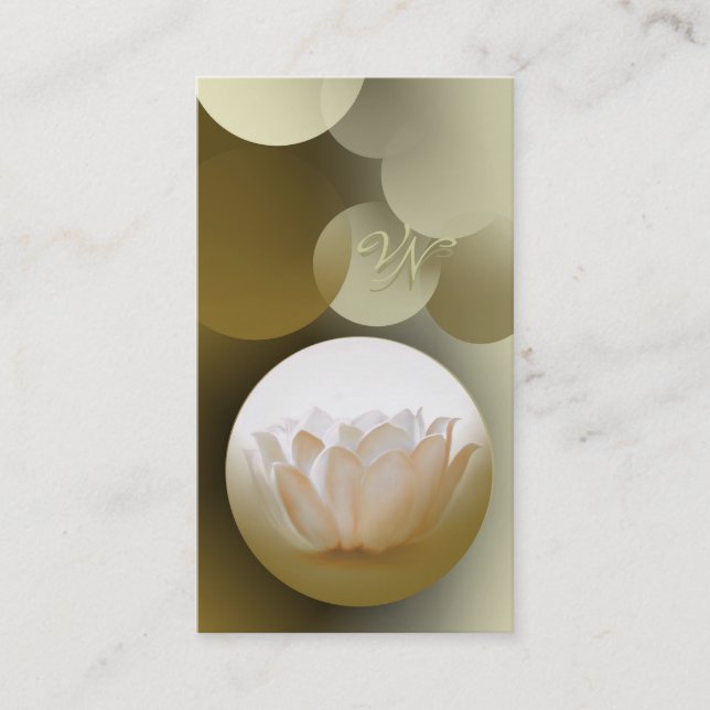 Visite Carte élégante de buiseness de lotus blanc de (Devant)