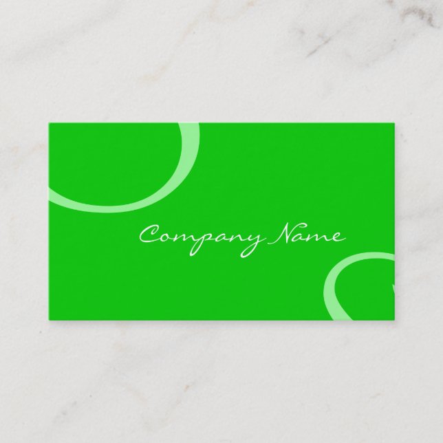 Visite Carte élégante de profil (vert) (Devant)