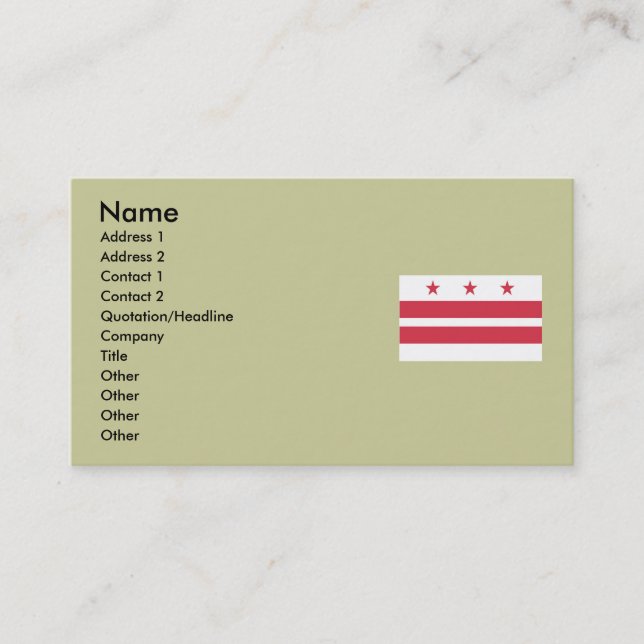 Visite Carte et drapeau de Washington DC (Devant)