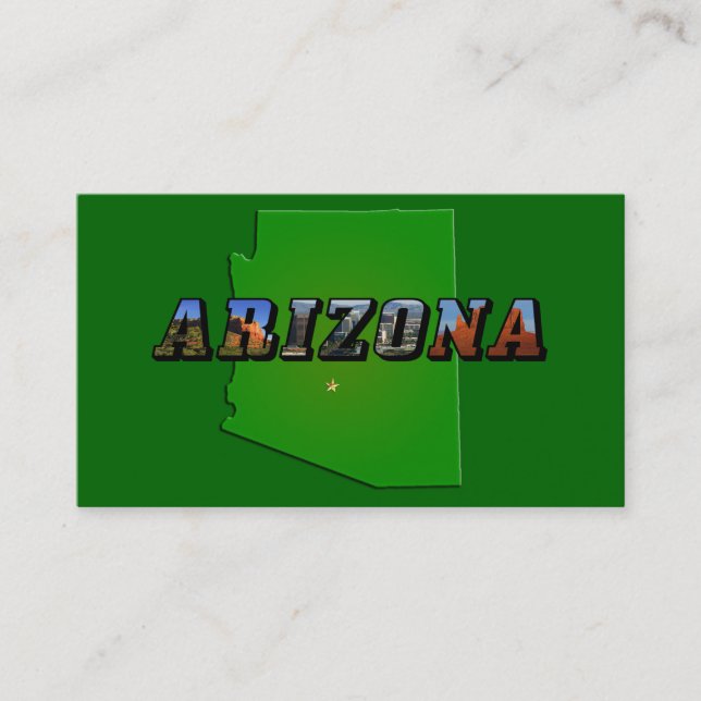 Visite Carte et texte de l'image de l'Arizona (Devant)