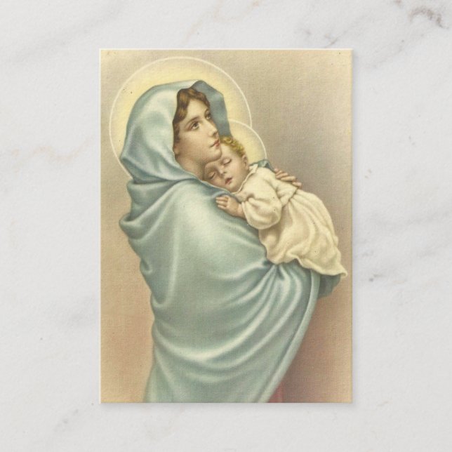 Visite Carte exprès bénie de prière de Novena de Vierge (Devant)