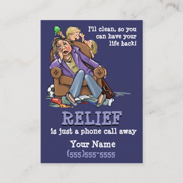 Visite Carte faisante le ménage PPL d'entreprise de (Devant)