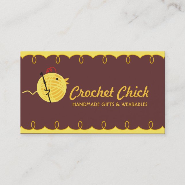 Visite Carte faite sur commande de poussin de crochet de (Devant)
