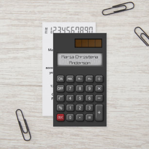 Visite Carte financière de calculateur de gestion (noir)