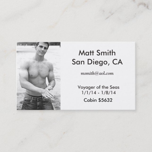 Visite Carte gaie de croisière (avec le dos) (Devant)