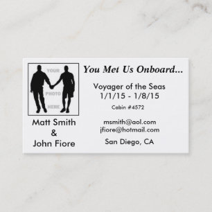 Visite Carte gaie de croisière (avec le dos)