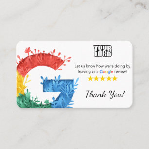 Visite Carte Google de révision minimaliste Botanique ave