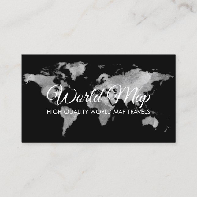 Visite Carte grise du monde globe agent de voyages (Devant)