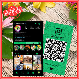 Visite Carte Instagram QR de construction verte écologiqu