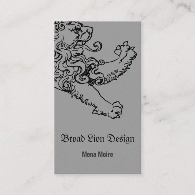 Visite Carte Lion de marche (Devant)