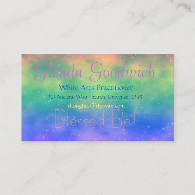 Visite Carte magique de norme d'arc-en-ciel (Devant)