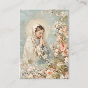 Visite Carte mémorielle funéraire catholique de la Vierge