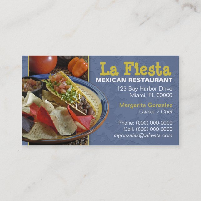 Visite Carte mexicaine de restauration (Devant)