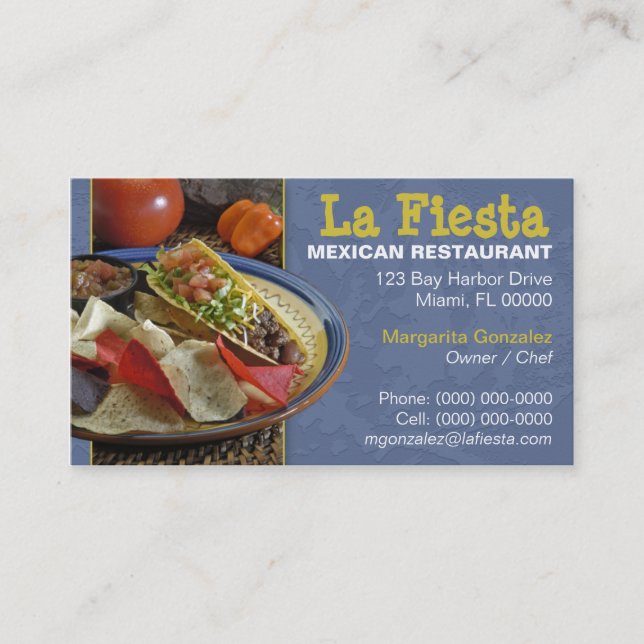Visite Carte mexicaine de restauration (Devant)