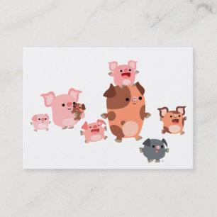 Visite Carte mignonne de la famille ACEO/Business de porc