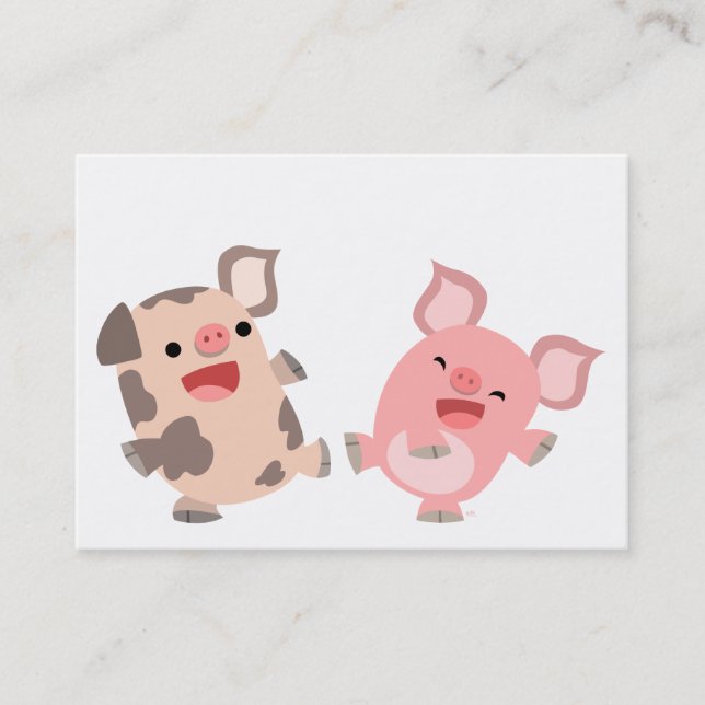 Visite Carte mignonne des porcs ACEO/Business de bande (Devant)