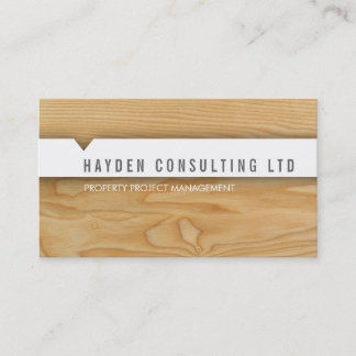 Visite CARTE MINIMALE simple look de bois naturel moderne
