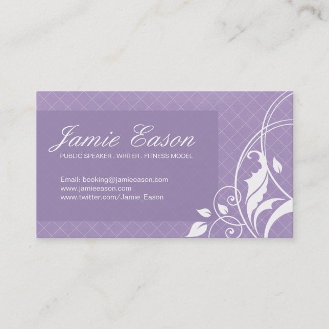 Visite Carte moderne de profil - Jamie Eason (Devant)