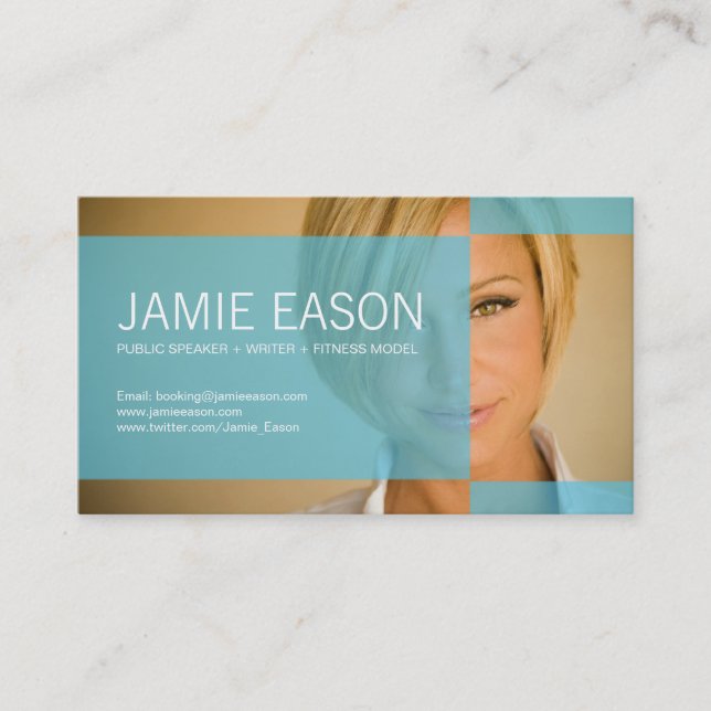 Visite Carte moderne de profil - Jamie Eason (Devant)