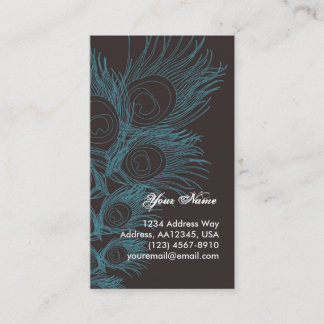 Visite Carte nominative de plume