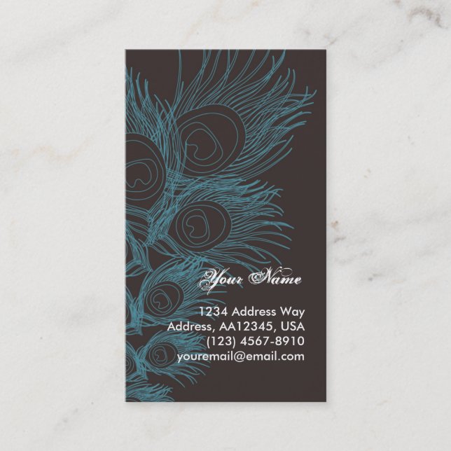 Visite Carte nominative de plume (Devant)