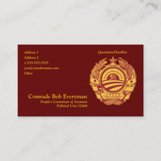 Visite Carte officielle de commissaire de pièce (Devant)