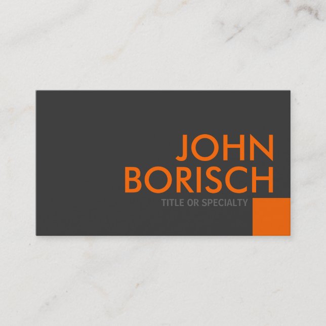 Visite Carte orange grise professionnelle de profil (Devant)