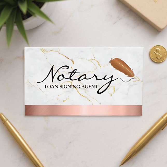 Visite Carte personnalisable du service de notaire mobile (Modern Customizable Card - Front)