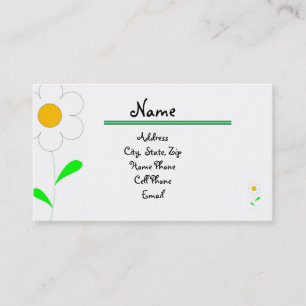 Visite Carte personnelle de mise en réseau