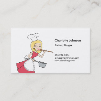 Visite Carte personnelle de rétro bande dessinée blonde