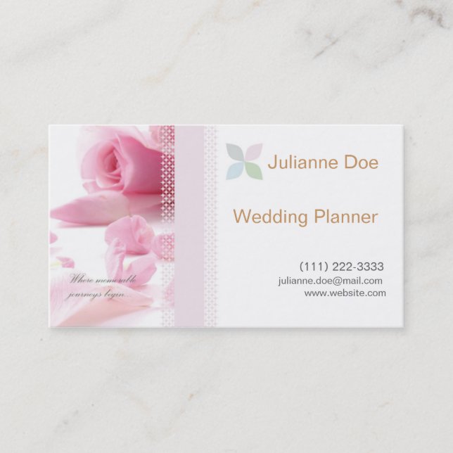 Visite Carte personnelle de wedding planner (Devant)