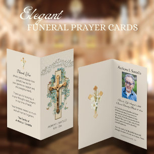 Visite Carte photo de prière catholique pour les funérail