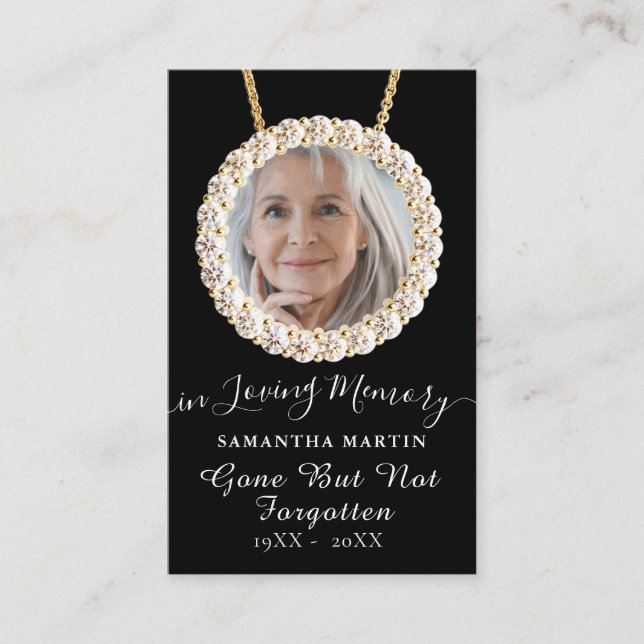 Visite Carte photo de prière commémorative de calligraphi (Devant)