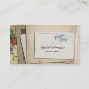 Visite Carte postale de papier vintage d'éphémères