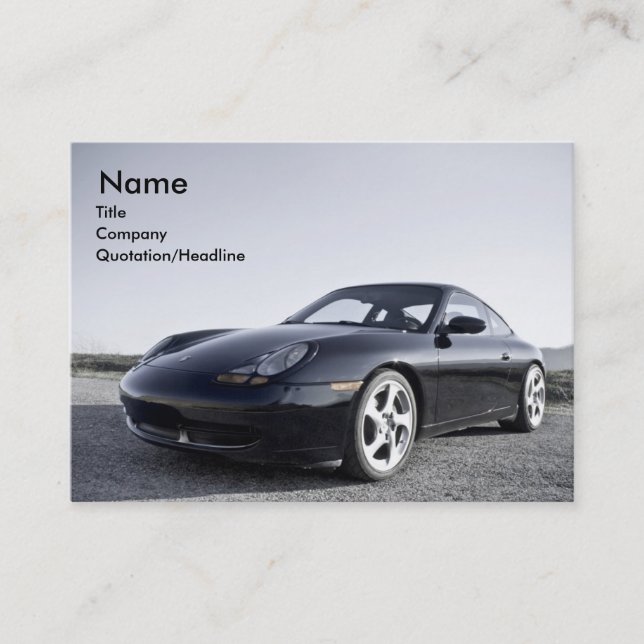 Visite Carte potelée de profil de "Porshe" (Devant)