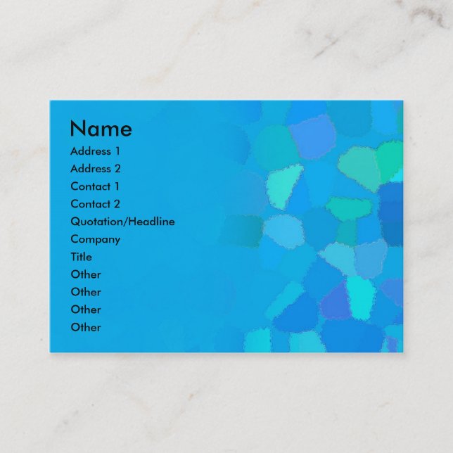 Visite Carte potelée de profil de taille : Verre givré (Devant)