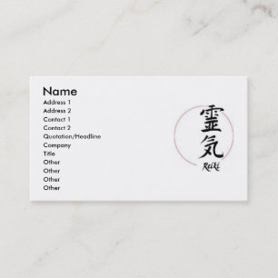Visite Carte potelée de Reiki